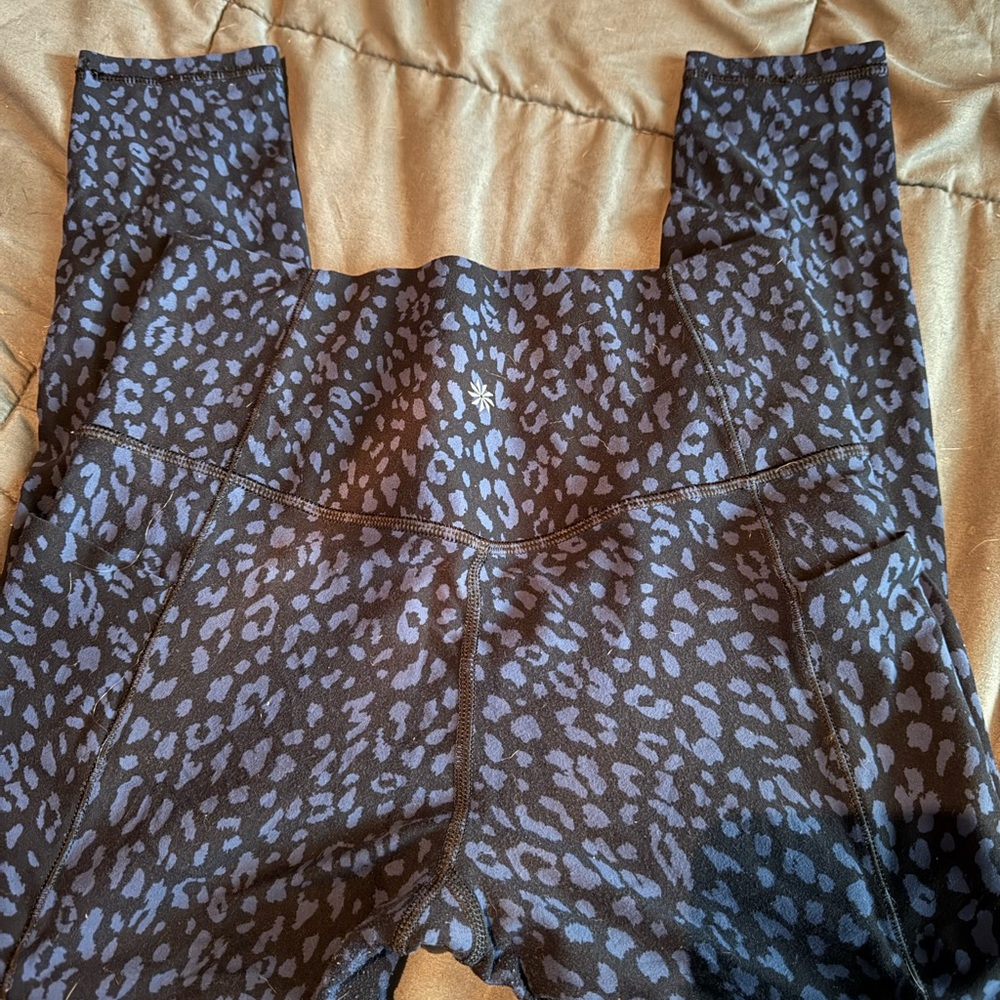 Athleta Blue Animal Print Leggings